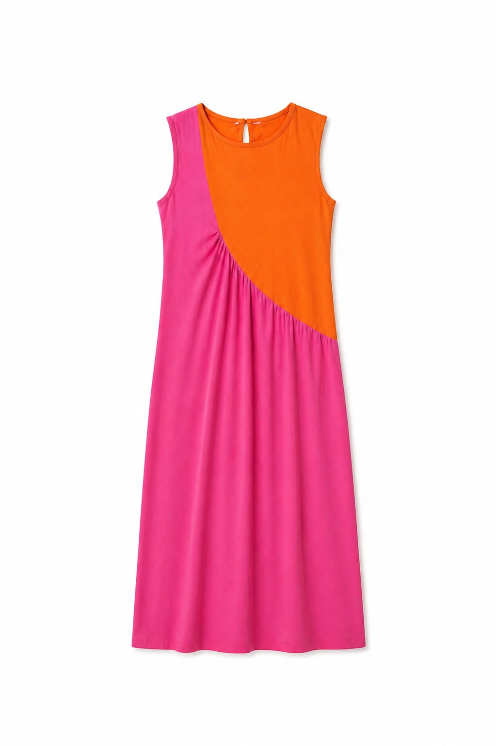 Orange & Fuchsia Double Life Linen Dress