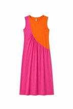 Orange & Fuchsia Double Life Linen Dress