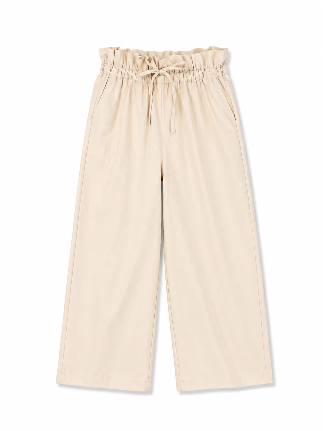 Beige Poplin Pants