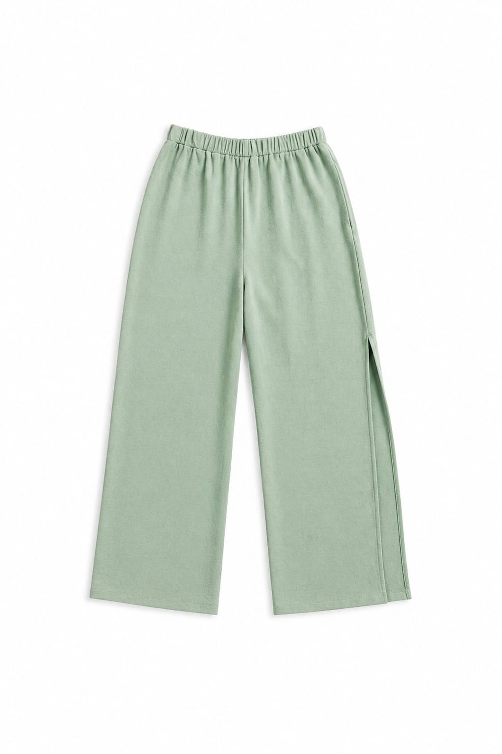 Olive Side Slit Beach Pants