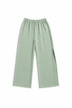 Olive Side Slit Beach Pants