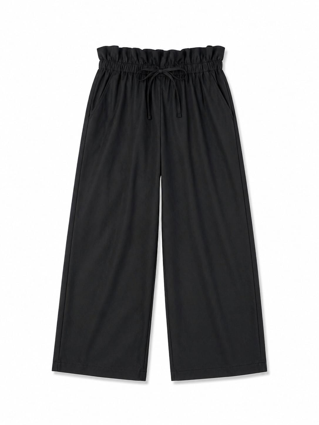 Black Poplin Pants
