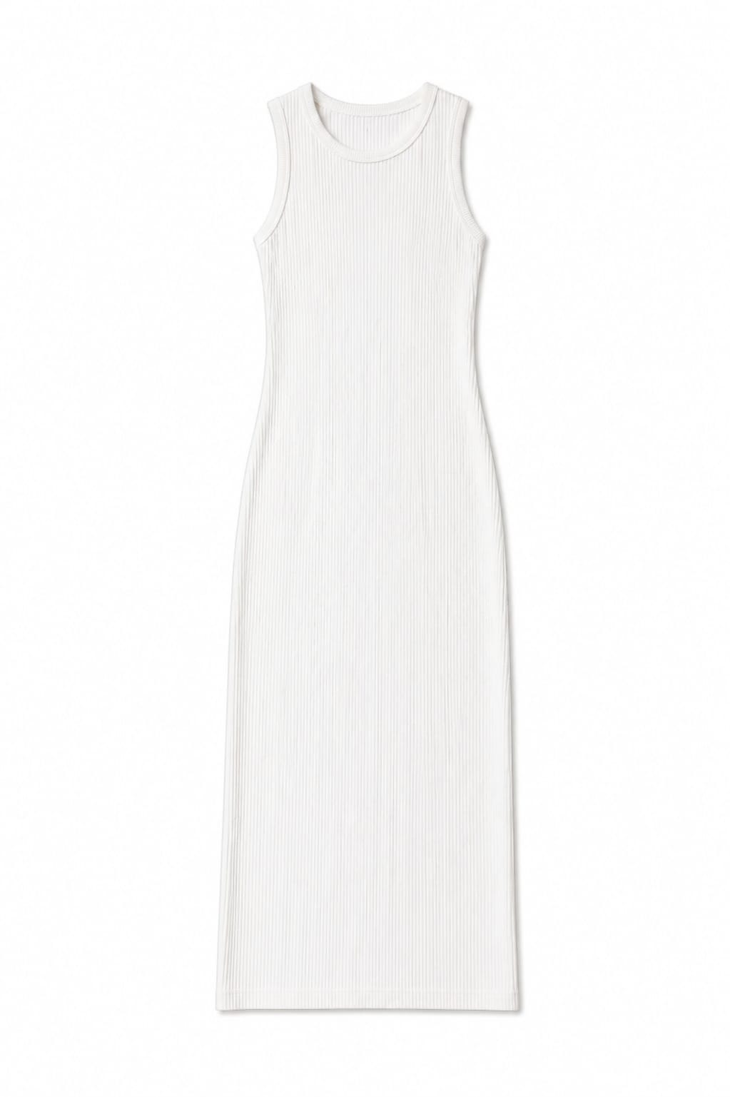 White 101 Interknit Long Basic Dress