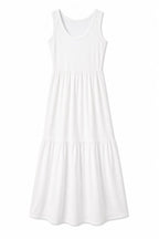 White Tiered Cotton City Dress