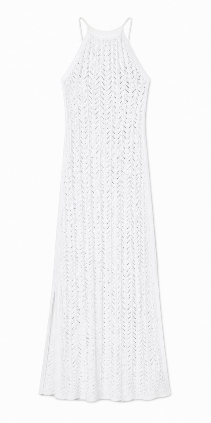 White Backless Moment Crochet Dress Frillu White Backless Moment Crochet Dress Frillu