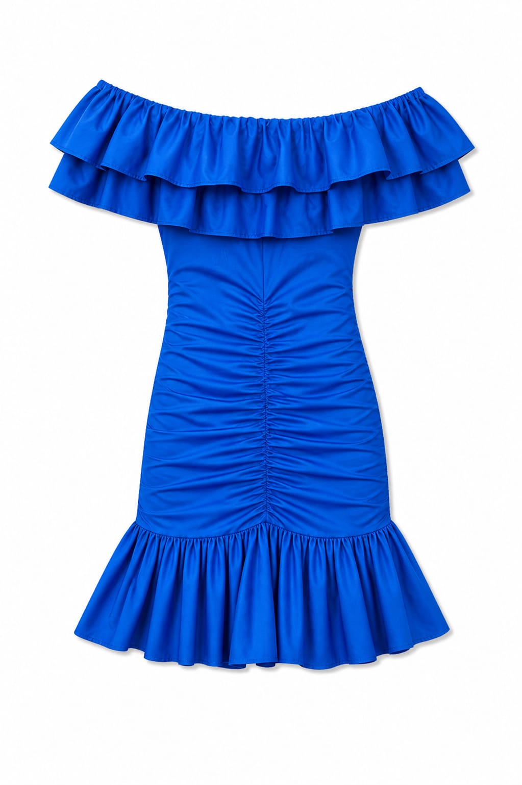 Blue Snatch Linen Mini Dress