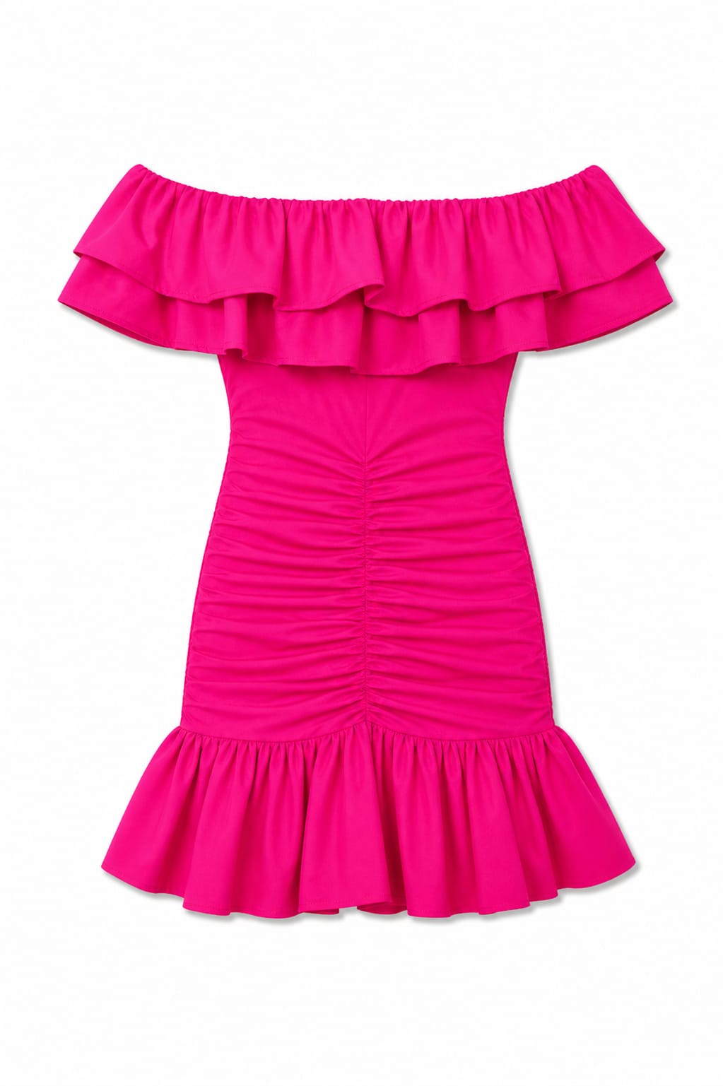 Fuchsia Snatch Linen Mini Dress