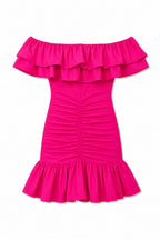 Fuchsia Snatch Linen Mini Dress
