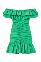 Green Snatch Linen Mini Dress