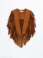Camel Cowgirl Suede Vest