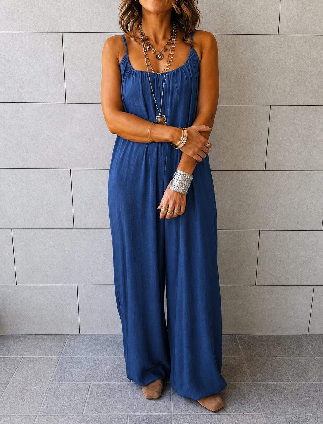 Paloma Dark Blue Denim Jumpsuit