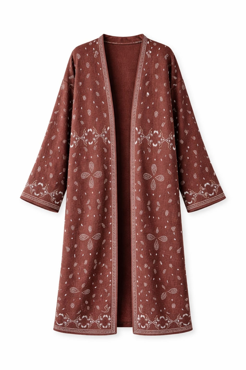 Brown Cult-Favorite Knit Bandana Kimono
