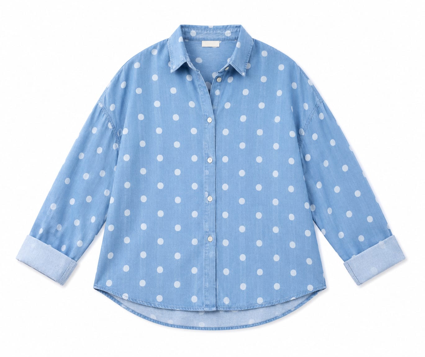 Light Blue Polka Dots Shirt