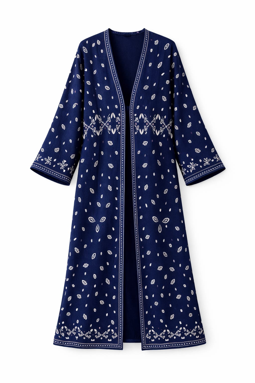 Navy Cult-Favorite Knit Bandana Kimono