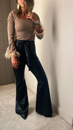 Cafe Fur Sleeve Top