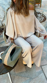 Beige Poncho Feels Set