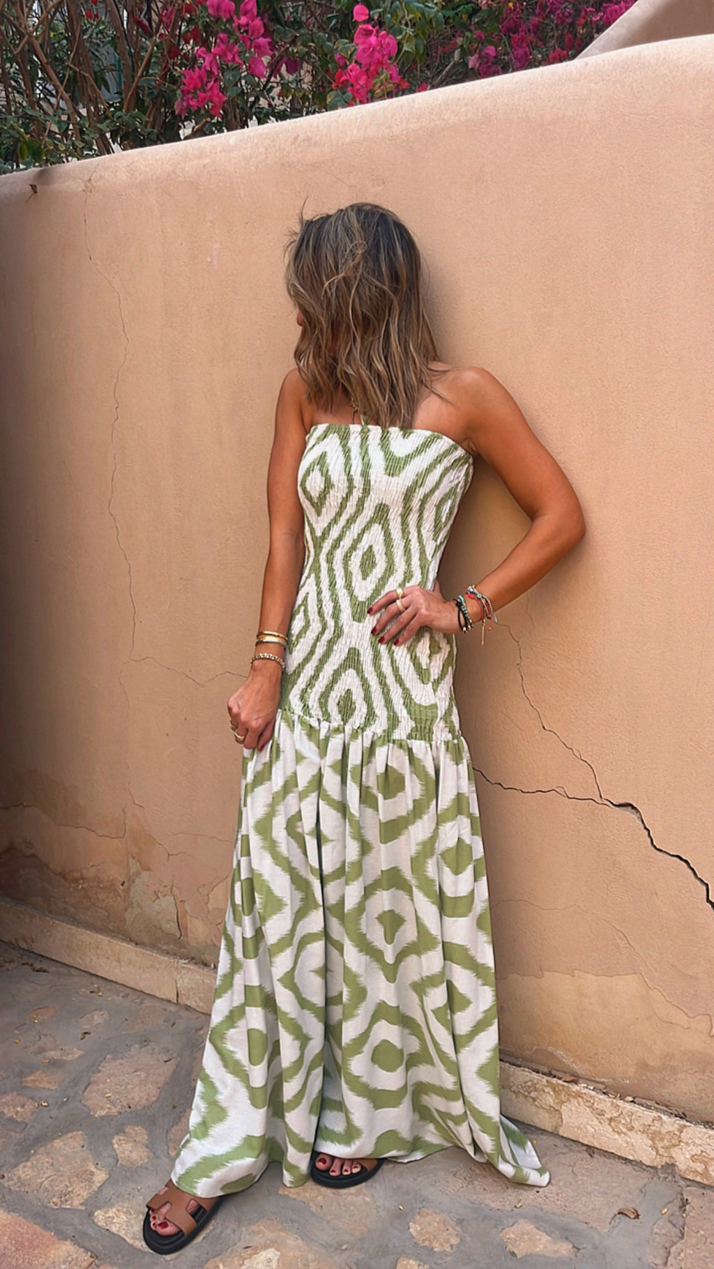 Olive Hawaiian Breeze Dress