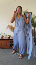 Paloma Light Blue Drop Waist Denim Dress