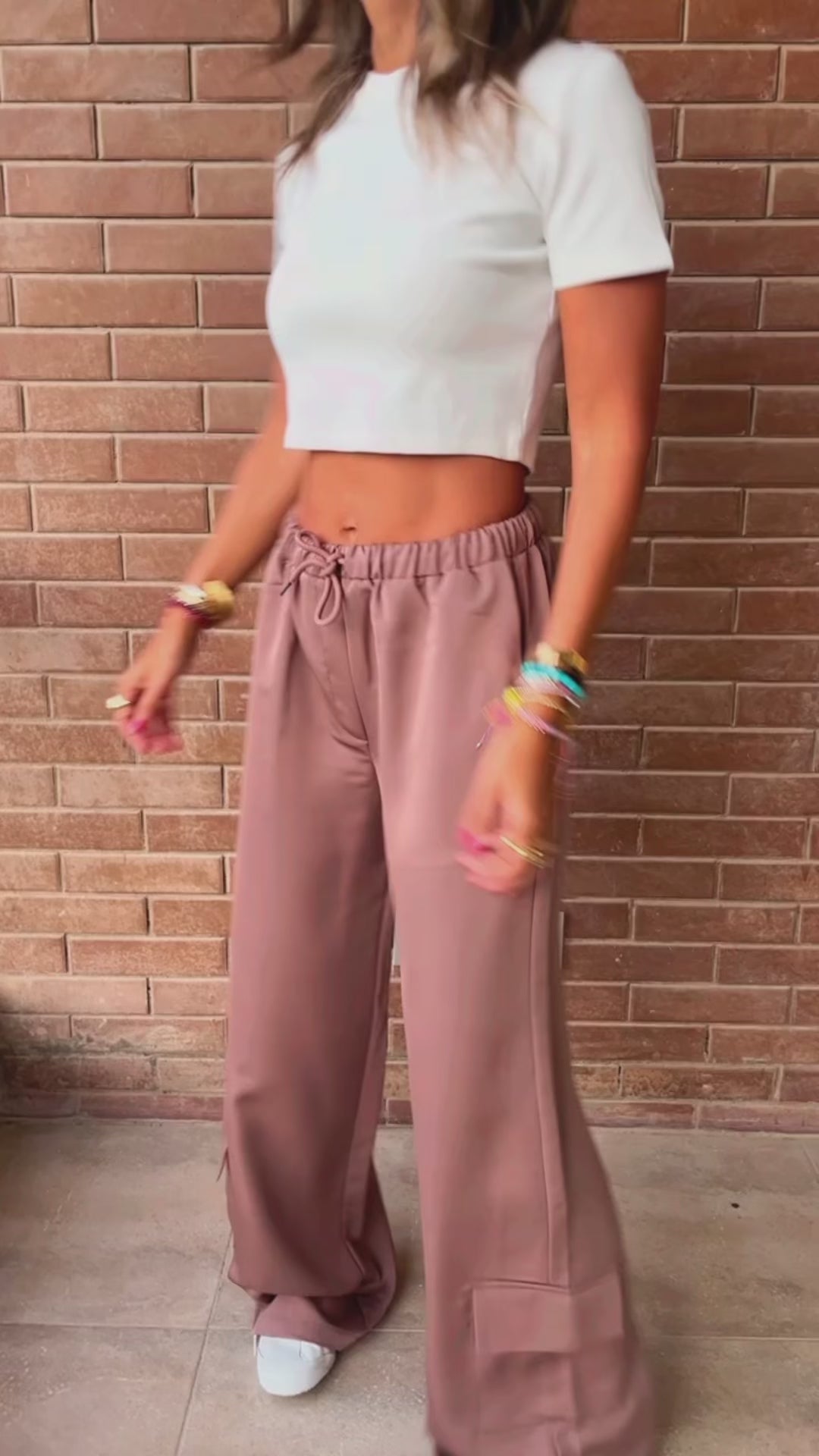 Cafe Satin Feel Breezy Pants