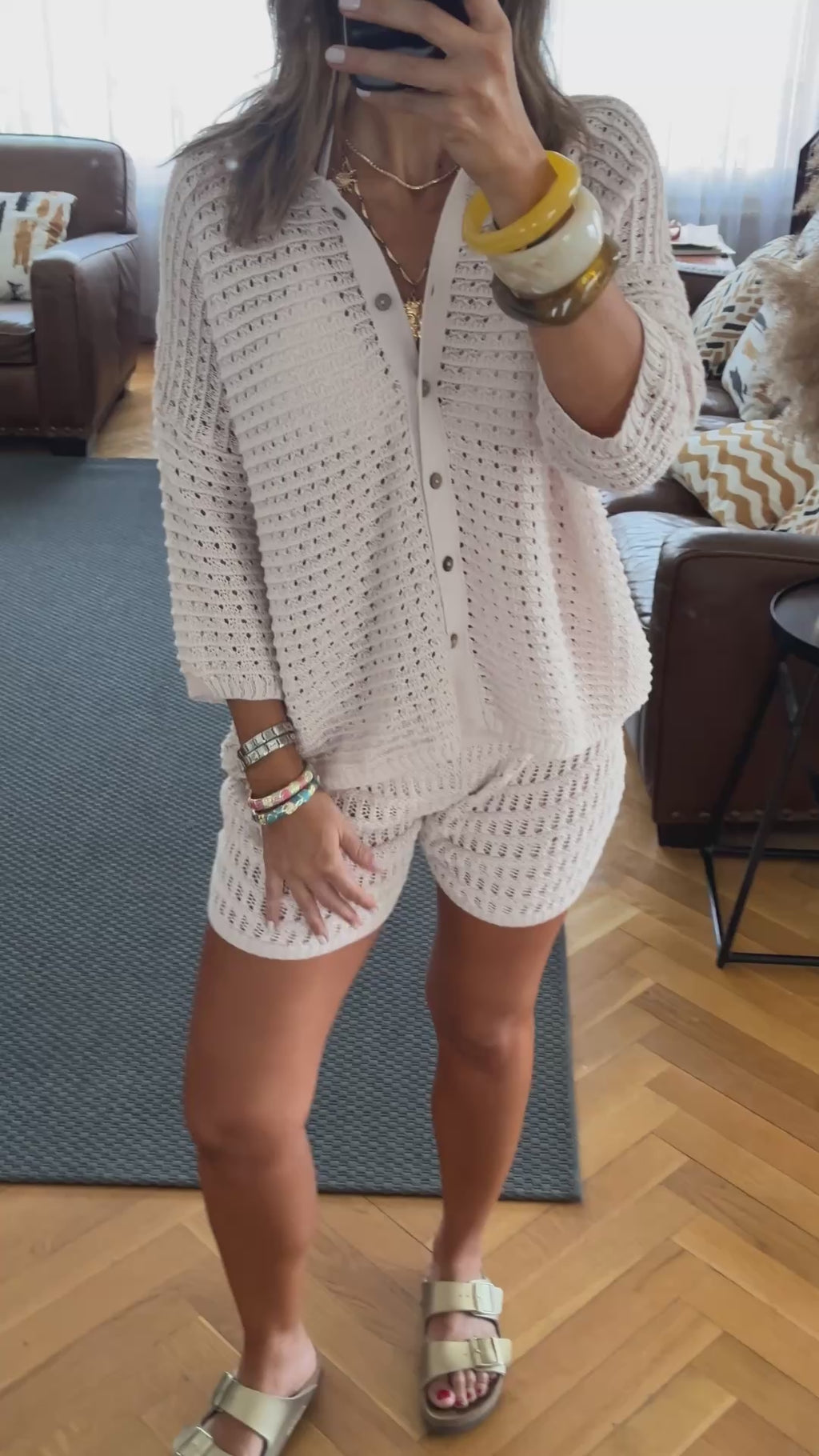 Beige Salty Air Crochet Set