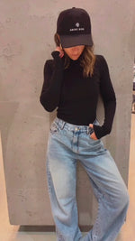 Black 150 Cotton Blend Long Sleeve