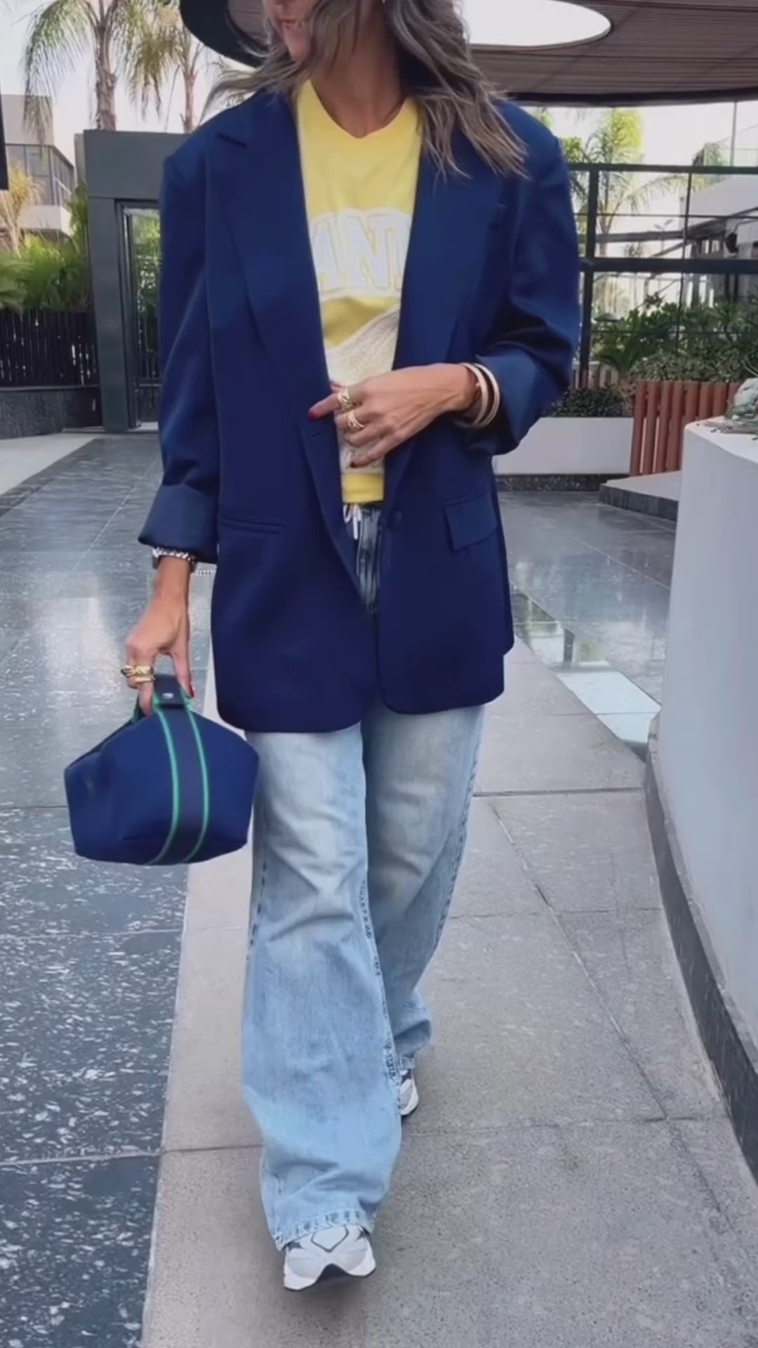 Navy Sophisticated Oversize Blazer