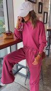 Fuchsia Acid Wash Two Pocket Pants