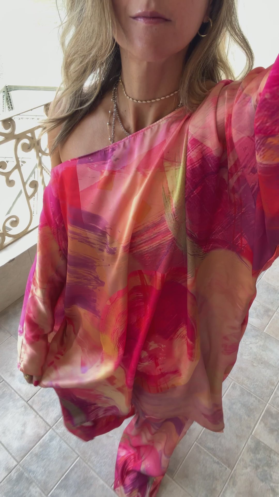 Sabbia Rosa Drift Poncho