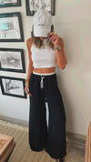 Black Summer Trim Pants