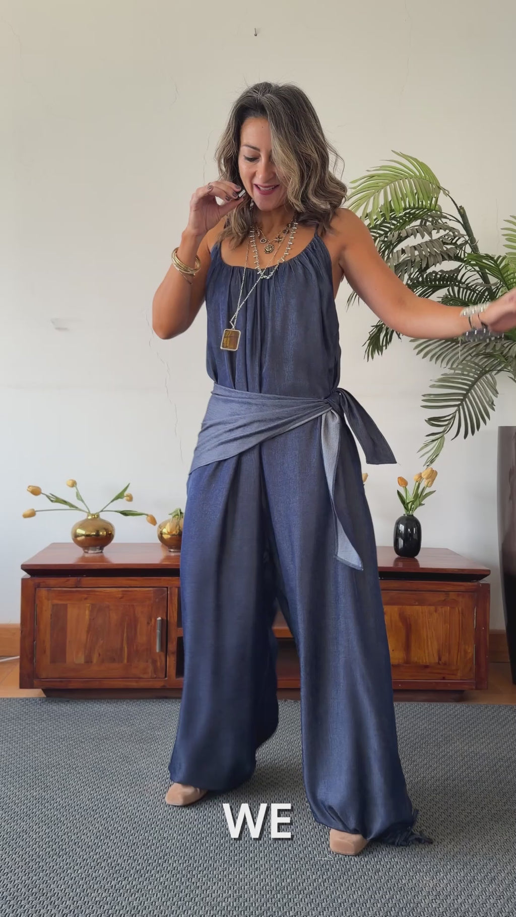 Paloma Dark Blue Denim Jumpsuit