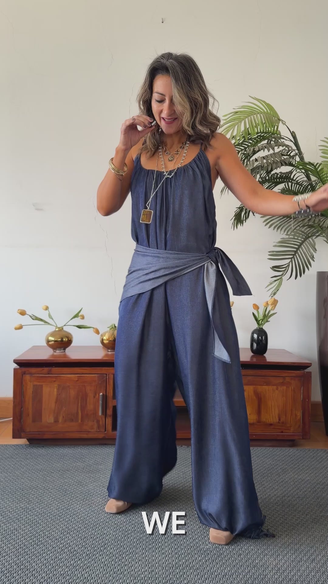 Paloma Dark Blue Denim Jumpsuit