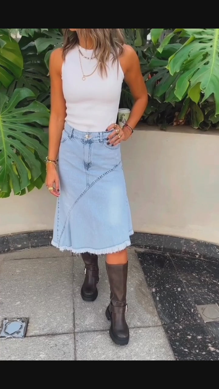 Riley Undone Denim Skirt