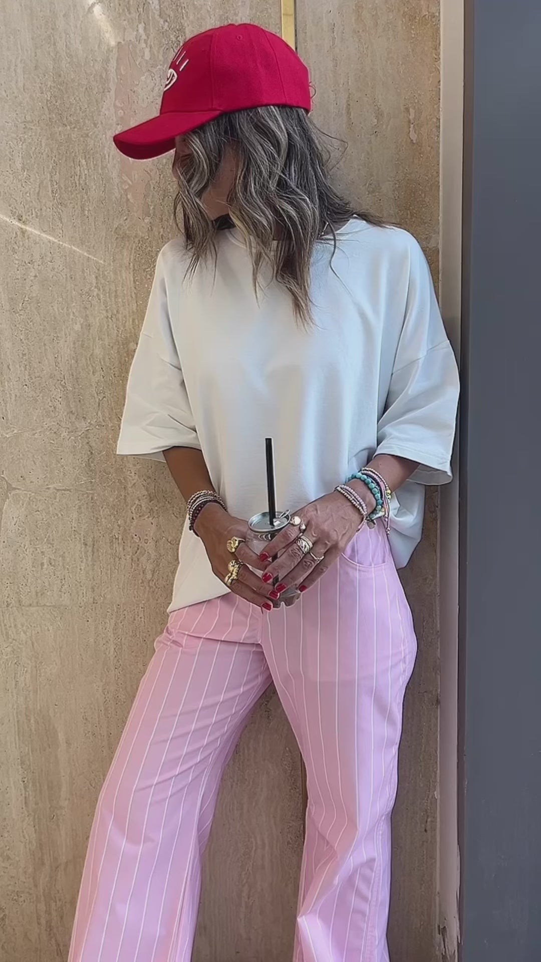 Pink Stripe Pants