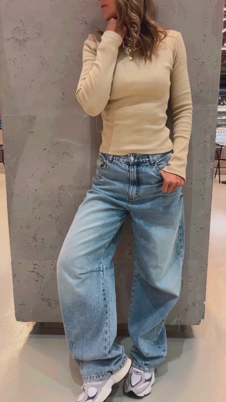 Beige 150 Cotton Blend Long Sleeve