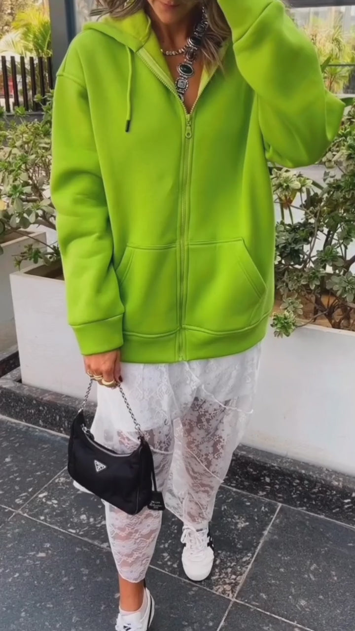 Lime Daily Zip Up