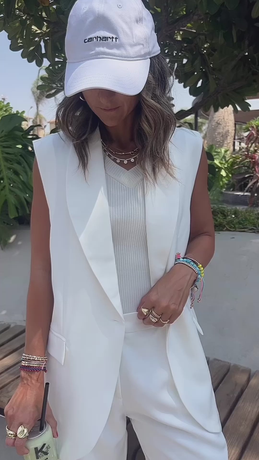 White Business Casual Vest