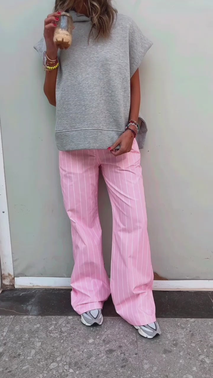 Grey Sleeveless Cool Nights Hoodie