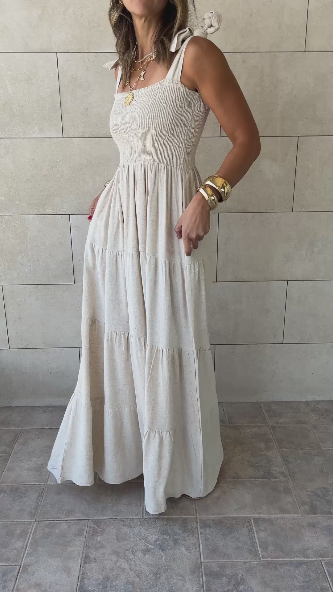 Beige Gypsy Dress