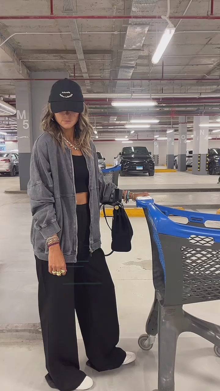 Acid Wash Bomber Jacket