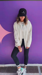 White Daily Zip Up