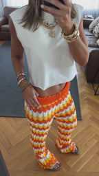 Olive Giving Waves Crochet Pants