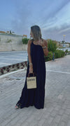 Beige Simple Style Tiered Dress