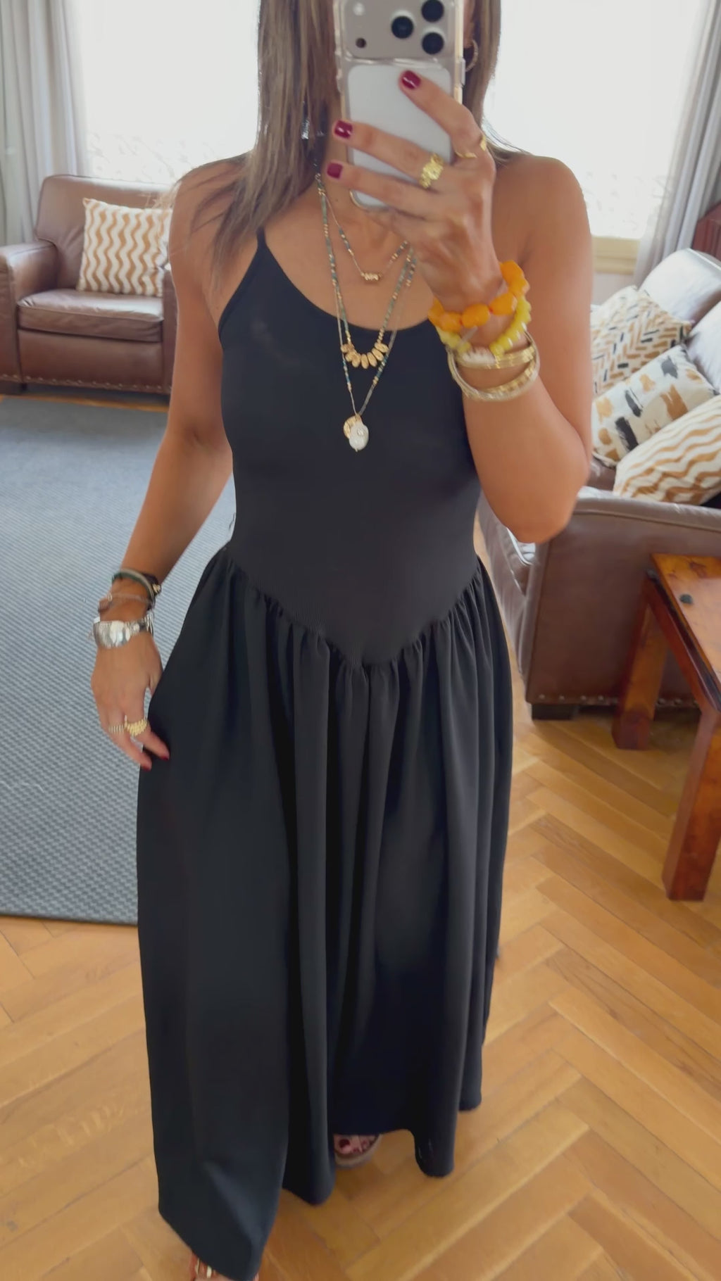 Black Drop Waist Dress