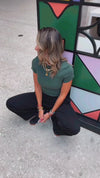 Teal 150 Cotton Blend Fitted Tee