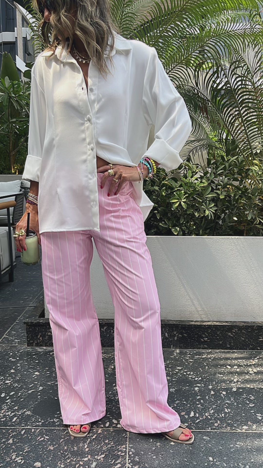 Pink Stripe Pants
