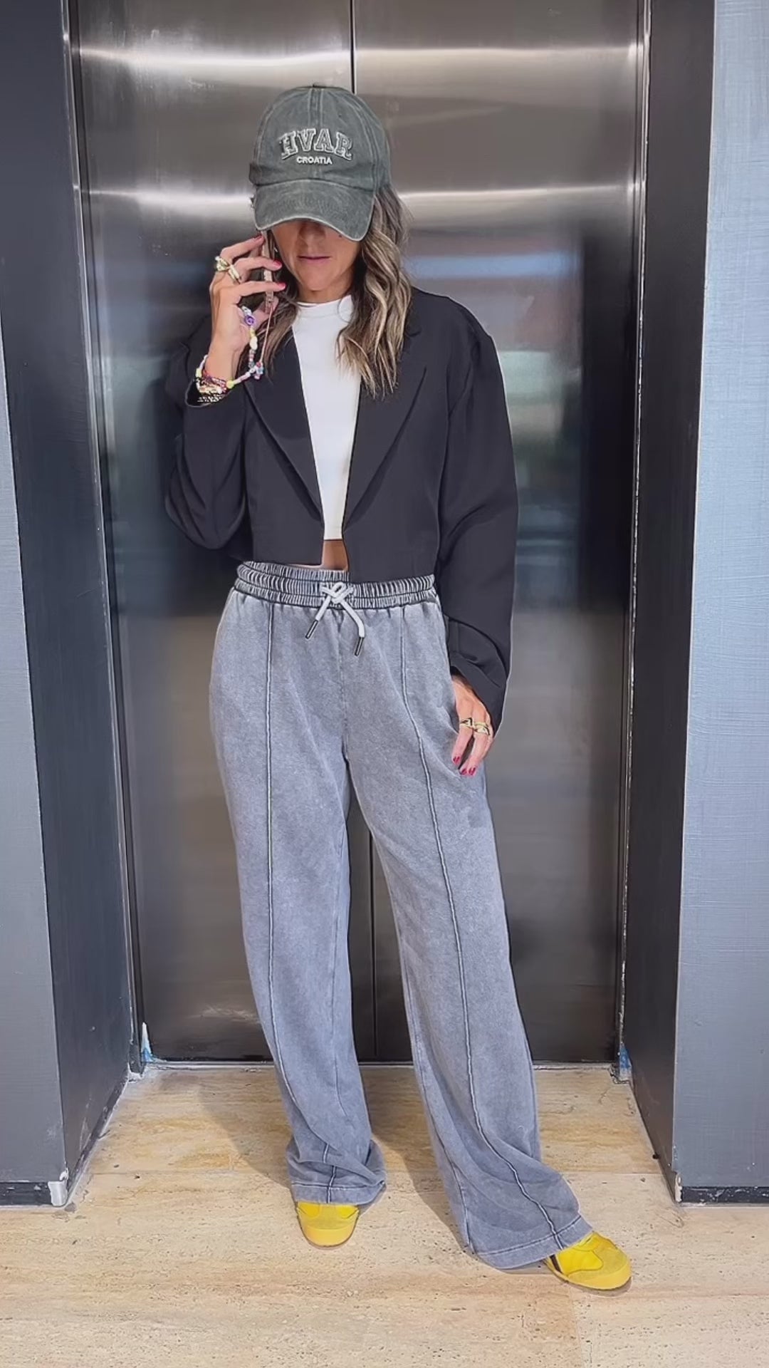 Acid Wash Middle Line Jogger