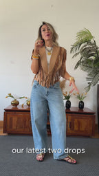 Beige Cowgirl Suede Vest