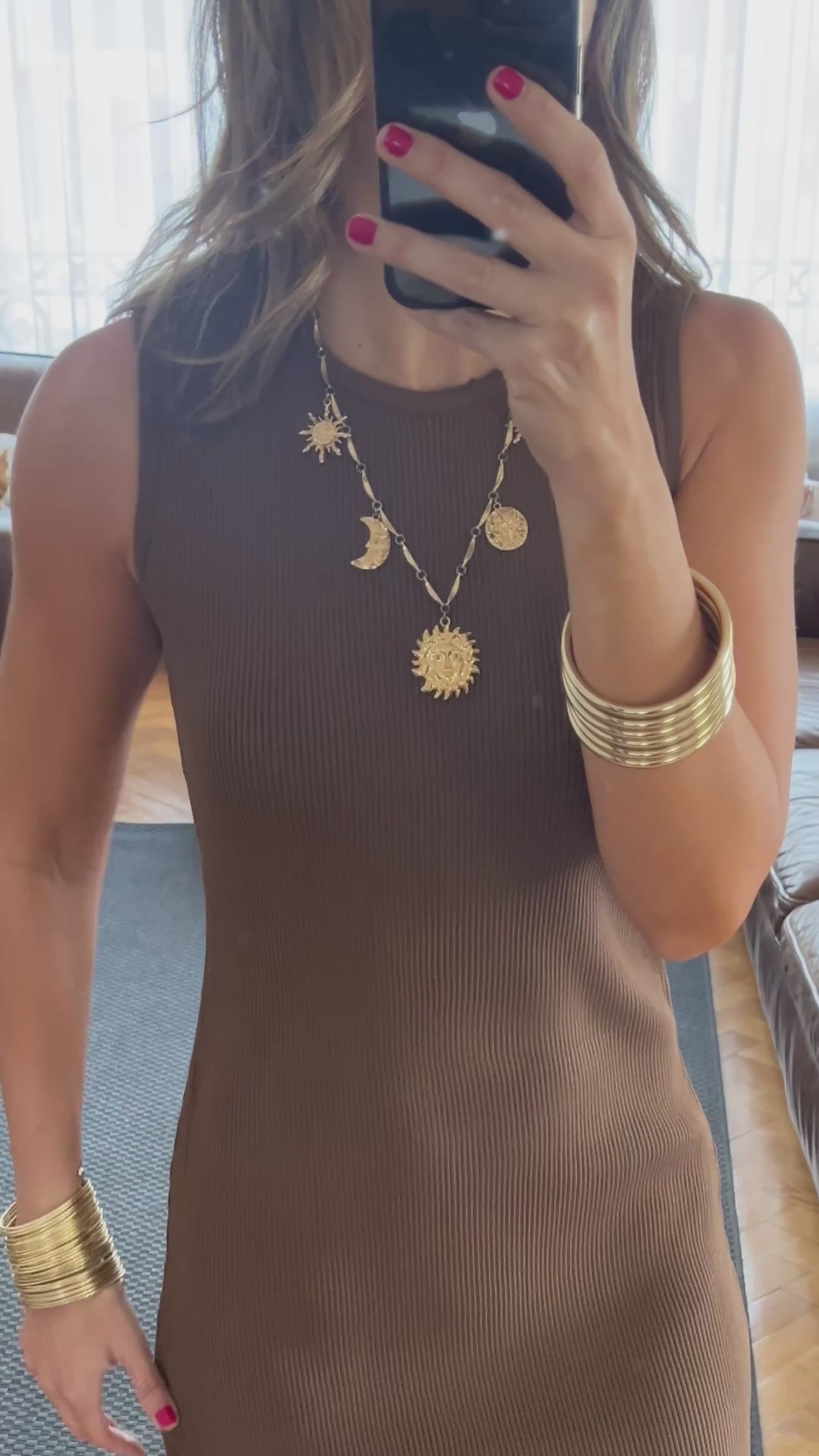 Chocolate Brown 101 Interknit Basic Short Dress