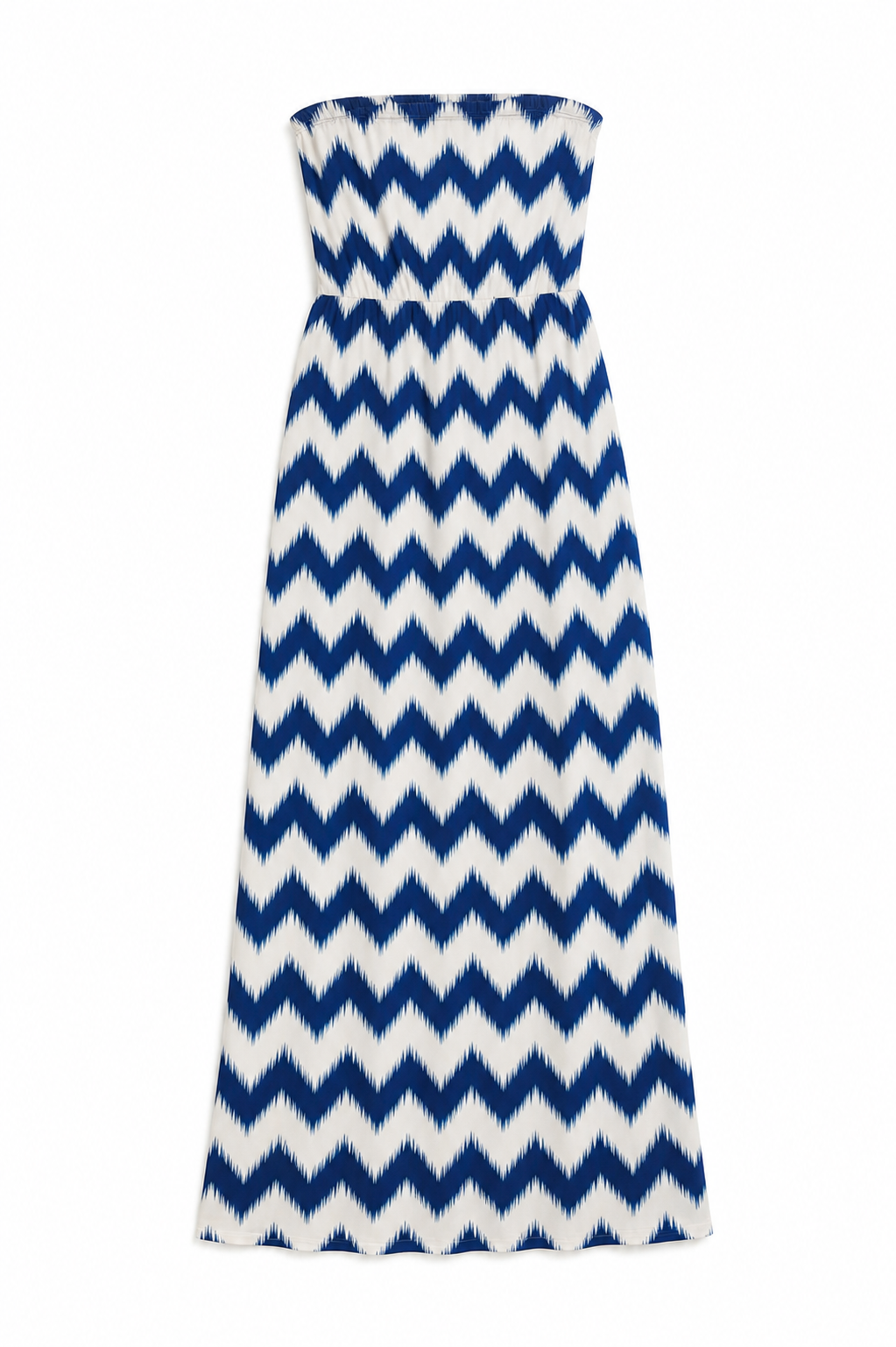 Blue Escape Strapless Dress