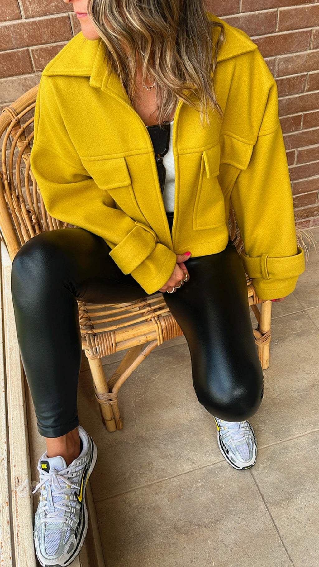 Mustard Cropped Shacket